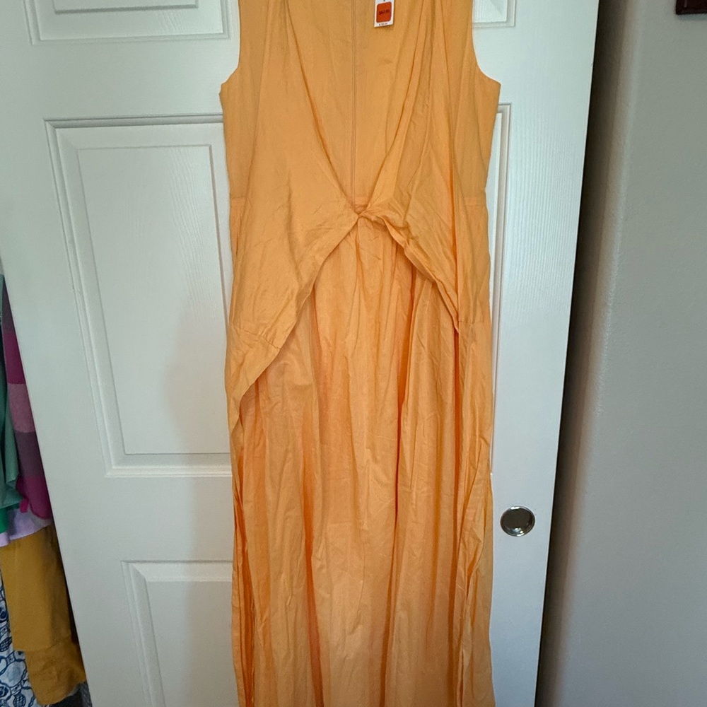 Banana Republic Factory Sleeveless Peach Maxi Dress